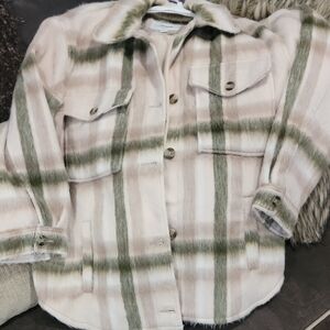 Plaid Button-Up Women's Jacket